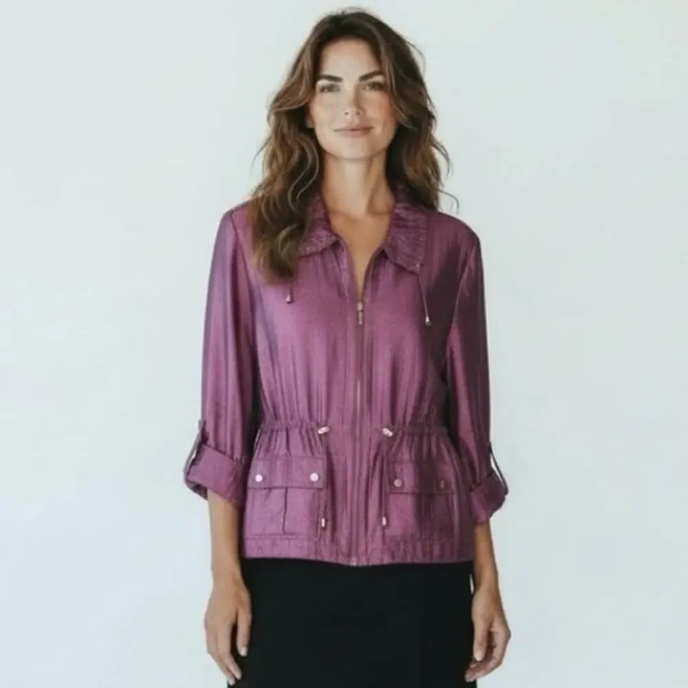 RUBY ROAD Berry silky Jogging or sports jacket 14 Petite